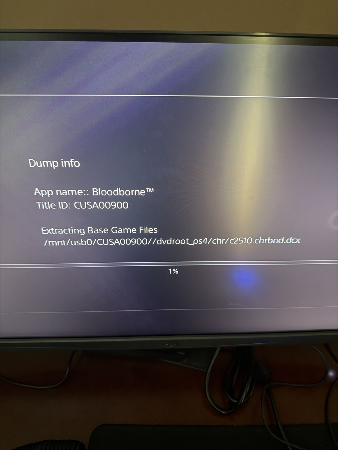 Extracting Bloodborne to USB storage
